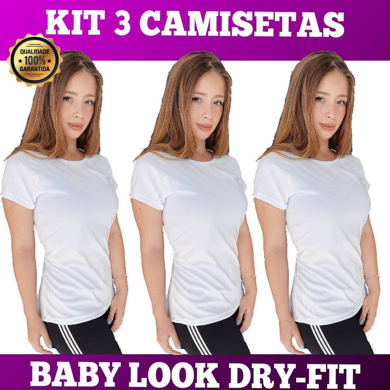 Camisetas Dry Fit Feminina - Compre 1 Leve 3