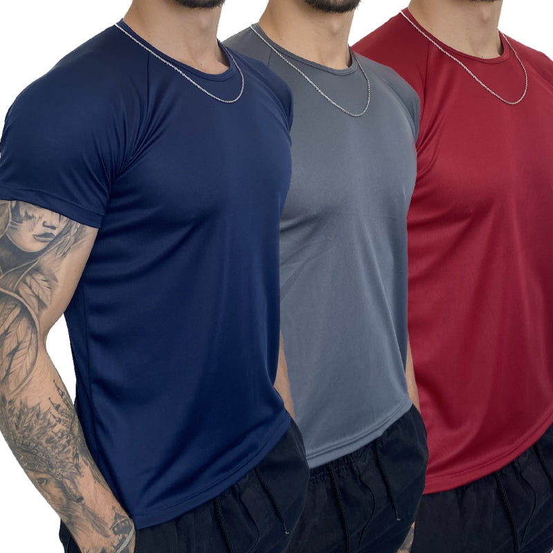 Camisetas Dry Fit Masculina - Compre 1 Leve 3